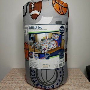 5 Piece Kids Your Zone Sports Bed In Bag - Twin Be